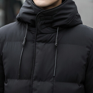 南极人棉衣男时尚韩版潮流男士中长款连帽保暖棉服外套NFF18418011 咖啡色 3XL