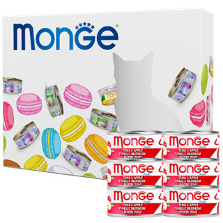 泰国进口 意大利Monge 猫罐头 水果系列金枪鱼苹果 80g*12罐