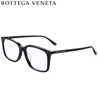 葆蝶家(BOTTEGA VENETA)眼镜框男 镜架 透明镜片黑色镜框BV0227OA 001 56mm