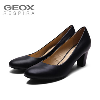 健乐士 GEOX 商务高跟鞋D92T7A000BC 黑色C9999 36