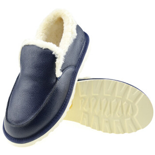御乐 雪地靴保暖短筒靴棉鞋 LOV326 蓝色 40