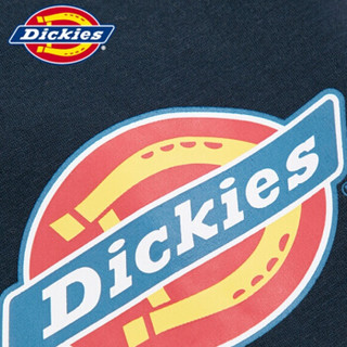 Dickies19秋冬新品 抓绒棉面料左腿logo印花卫裤 男式罗纹脚口长裤 卫裤男DK007020 黑色 XXL