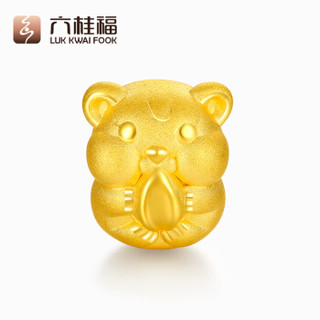 六桂福（LUK KWAI FOOK）黄金转运珠 吃货鼠 3D硬金999足金手链手绳手串 FY0024 1.4-1.49g