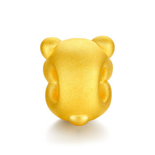 六桂福（LUK KWAI FOOK）黄金转运珠 吃货鼠 3D硬金999足金手链手绳手串 FY0024 1.4-1.49g