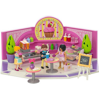 摩比世界（playmobil）德国进口情景场景玩具购物过家家蛋糕店儿童拼插组装积木小男女孩玩具9080