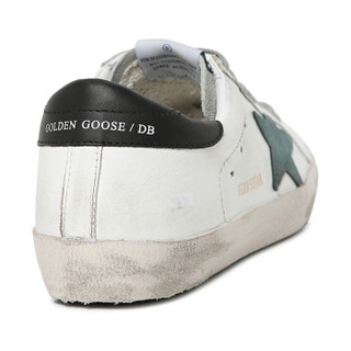 GOLDEN GOOSE 黄金鹅 19秋冬新品 男士白色牛皮绿星黑尾低帮做旧小脏鞋系带休闲鞋 G35MS590.Q21 9/42