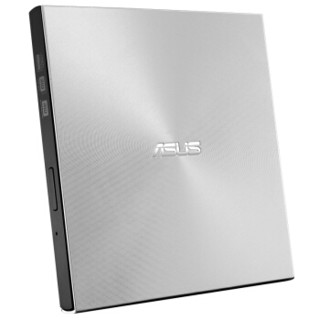 ASUS 华硕 8倍速 外置DVD刻录机 移动光驱 支持USB/Type-C接口 (兼容苹果系统/SDRW-08U9M-U)-银色-京东