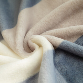 乐扣乐扣（LOCK&LOCK）毛毯法兰绒加厚毛巾被子双人珊瑚绒毯子学生毛巾被纯棉盖毯 200*230cm