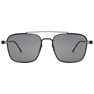 MontBlanc 万宝龙 男女款黑色镜框灰色镜片眼镜太阳镜 MB 0050S 006 54MM