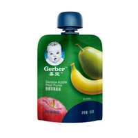 嘉宝（Gerber）进口宝宝零食儿童辅食 婴幼儿水果泥 香蕉苹果梨子果泥90g
