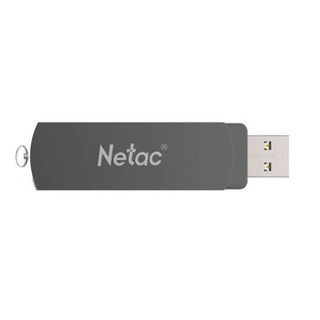 朗科（Netac）USB3.0 U盘U681 高速360旋转金属车载U盘加密闪存盘 铁灰色 16GB 单个装