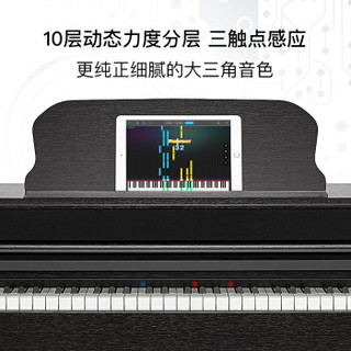 The ONE智能钢琴 电钢琴升级演奏版 88键重锤电子数码钢琴 成年人儿童电钢  古典棕