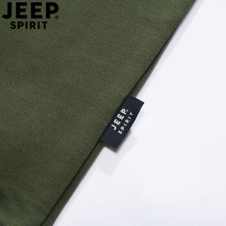 吉普 JEEP 长袖T恤男卫衣男套头青年男士上衣装休闲圆领打底衫2019春季新款 LS15005 宝蓝 M