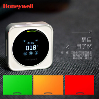 霍尼韦尔（Honeywell）空气侦探室内质量检测仪PM2.5 甲醛 CO2 TVOC温度湿度检测器 支持WIFI联网 六合一版