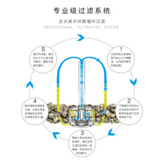 biOrb生态鱼缸水族箱造景 客厅鱼缸 小型迷你客厅鱼缸玻璃缸懒人金鱼缸 水族箱 灵动系列黑色15LLED灯套装