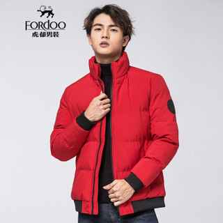 虎都（FORDOO）棉服男 2019新款男装棉袄加厚保暖冬季男士棉衣外套 59781012 红色 L