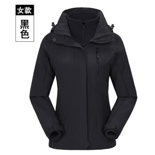 仙丫 2019秋季新款女装新品短外套女工作服透气登山服防风保暖两件套冲锋衣 AAAZJDX01 J1508藏青-男款 XXL