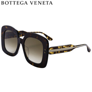 葆蝶家(BOTTEGA VENETA)太阳镜女 墨镜 棕色镜片玳瑁色镜框BV0237SA 002 52mm