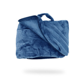 Cabeau  Fold'n Go Blanket 多功能便携旅行毯 飞机毯 毛毯 午睡毯 腰枕靠毯 折叠毛毯 蓝色
