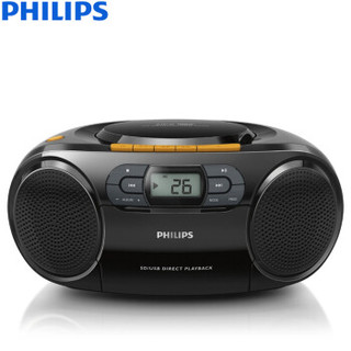 飞利浦（PHILIPS）AZ329/93 音响 CD播放机 收录机 学习机 磁带机 胎教机 USB播放 SD插卡播放机(厂送)