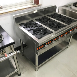 商品盛世闪亮 酒店用品 商用不锈钢六头煲仔炉砂锅燃气灶 六眼节能头