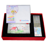 SAKURA 樱花 NCWZ-A04 水彩颜料+针管笔4支+画本 24色 礼盒套装