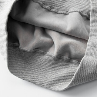 南极人（Nanjiren）长袖T恤男2019冬季新款加绒加厚时尚卫衣纯色简约打底衫  NJRGT13R 灰色 3XL码