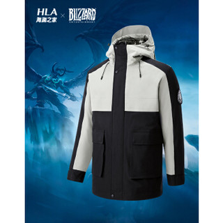 HLA海澜之家羽绒服男2019冬季暴雪娱乐合作系列魔兽联盟鹅羽绒服HWRAJ4R121A中灰镶拼(N8)180/96A(52) cz