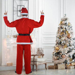 晟旎尚品  圣诞老人服装圣诞节装饰品圣诞树套餐装扮 五件套装