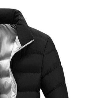 卡帝乐鳄鱼（CARTELO）男士棉衣时尚休闲简约保暖棉服外套5513黑灰3XL