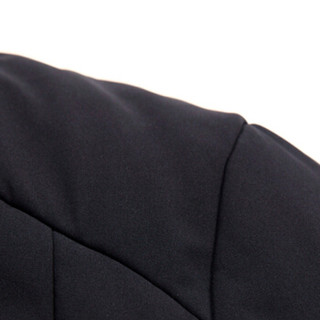 恒源祥羽绒服男士中长款秋冬加厚保暖无帽纯色立领外套 黑色 XL(180/96A)