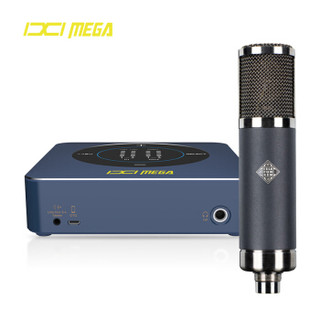IXI MEGA M6 外置电脑声卡套装 专业主播设备 手机直播USB抖音快手全民K歌游戏 M6+德律风根 TF-47