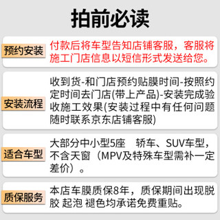 Sunice冰阳 汽车贴膜 纳米陶瓷防晒防爆高隔热车窗玻璃膜 汽车用品 单前挡 悦动70(浅绿)