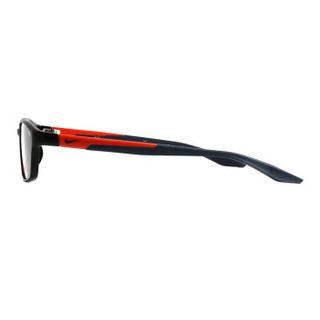 NIKE 耐克 中性款黑色镜框橘蓝拼色镜腿全框光学眼镜架眼镜框 7130AF 007 57MM