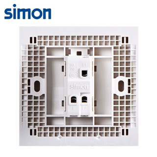 simon 西蒙电气 西蒙(SIMON) 开关插座面板 E6系列 一开双控开关 86型面板 象牙白色 721012