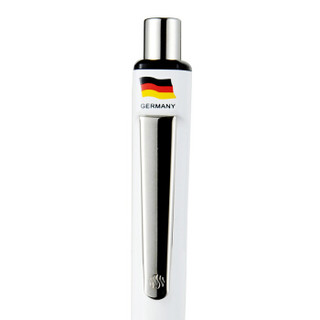 施耐德（Schneider）中性笔德国进口学生考试办公按动水笔签字笔0.4mm黑芯K1白杆黑顶