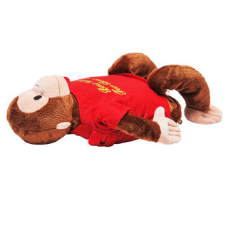 如比(Zoobie)玩具 红猴子毛绒玩具三合一(娃娃玩偶公仔+抱枕靠枕+宝宝抱毯睡毯空调毯)儿童生日礼物CG102