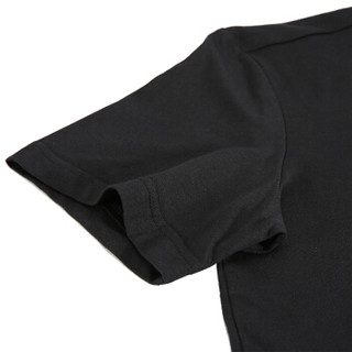匹克（PEAK)男短袖透气舒适休闲运动上衣圆领短T恤 DF691051 黑色 X2L码