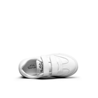 意尔康女童鞋新品儿童小白鞋休闲板鞋魔术贴男童运动鞋ECZ9535913-3W 白色 33