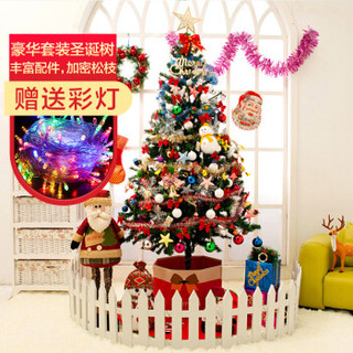 晟旎尚品 圣诞树套餐 圣诞节装饰品挂件 加密圣诞树套装彩灯礼物 1.2米豪华套装 送彩灯