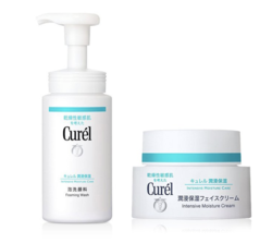 Curél（Curel）珂润润浸保湿面霜日霜 40g+ 润浸保湿洁面泡沫 150ml *2件