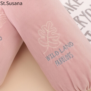 圣苏萨娜袖套女冬透气防尘防污耐脏学生护袖时尚简约舒适办公室工作袖筒（两双装）SSN8011 肉粉色