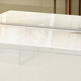 安尔雅 ANERYA 梳妆台现代简约卧室小户型化妆桌烤漆迷你80cm组装伸缩白色收纳盒
