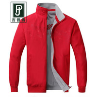 吉普盾两面穿夹克外套男士2019秋季新款男装时尚休闲修身立领夹克衫 红色 L