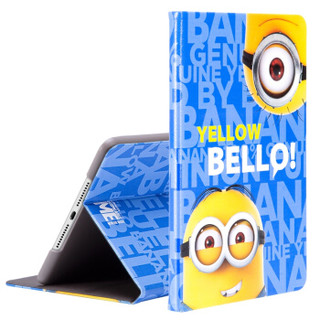 咪咕 iPad mini5保护套2019新款 7.9英寸迷你5苹果平板电脑壳 卡通防摔休眠支架皮套 小黄人正版Yellow Bello