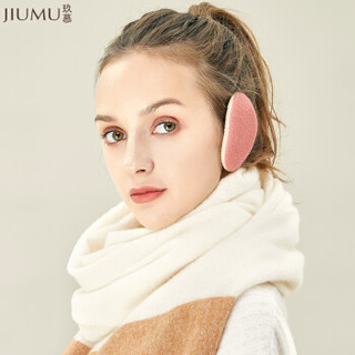 玖慕（JIUMU）女士纯羊毛无间耳罩保暖女护耳套保暖女耳帽耳朵套保暖耳罩耳包耳暖护耳罩耳捂子女 RZ002粉色
