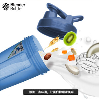 Blender Bottle 蛋白粉摇摇杯 运动健身水杯便携水壶男女士塑料杯子 深蓝色 约643ml