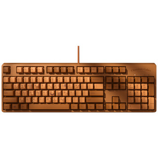 黑爵（AJAZZ）ChocolateCubes巧克力色 有线机械键盘 游戏键盘 Cherry茶轴 PBT热升华键帽 樱桃茶轴