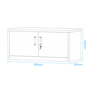 中伟矮柜钢制储物资料柜文件柜财务办公柜铁皮柜档案柜分五节单节