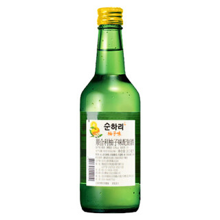 韩国进口  乐天（Lotte）初饮初乐 柚子味配制酒 烧酒 果味酒 组合装 360ml*4瓶